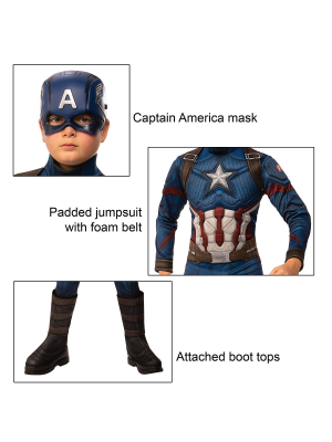 Disfraz de Capitan America Endgame Premium Infantil - DISFRACES INFANTILES
