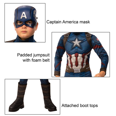 Disfraz de Capitan America Endgame Premium Infantil - DISFRACES INFANTILES