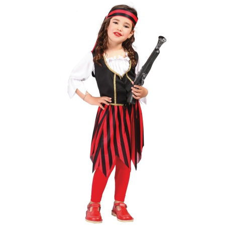Disfraz de Piratesa Corsaria Rayas infantil - Disfraces de Pirata