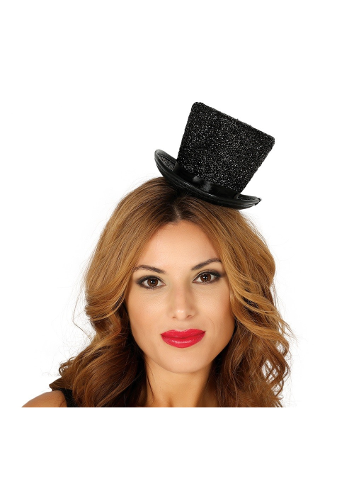 Top Hat Mini Negre Brillant