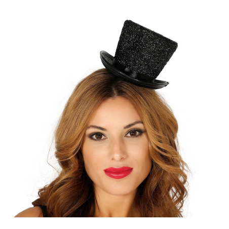 Top Hat Mini Negre Brillant