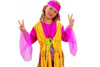 Disfraces Años 60-70 Hippies Niña