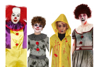 Disfraces halloween IT payaso asesino baratos en Disfraz Jaiak