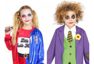 Disfraces de Harley Queen y Joker para Niña