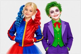 Disfraces El Joker y Harley Quinn
